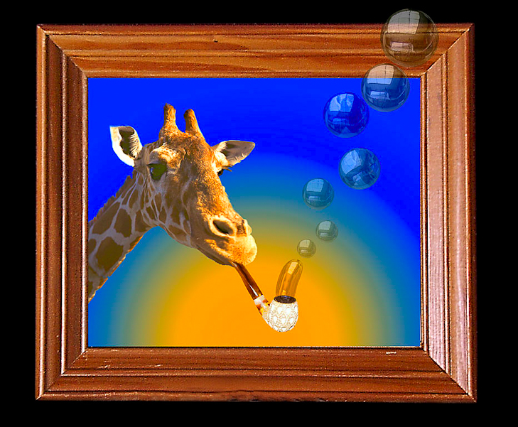 Giraffe Smoking Bulbbles