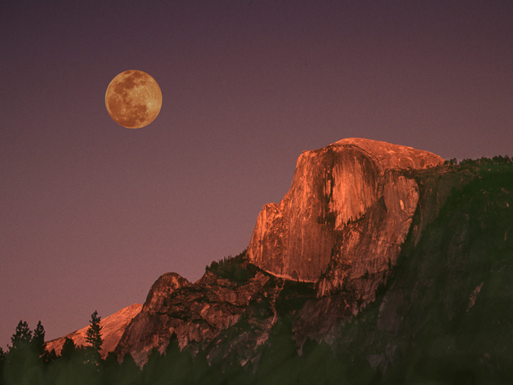 Half Dome Moon