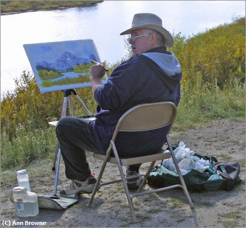 Missing Image: i_0021.jpg - Artist painting Oxbow Bend