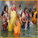 Bathing in the Ganges